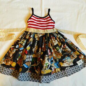 Girls size 5T Pirate Cats Dress K Pea